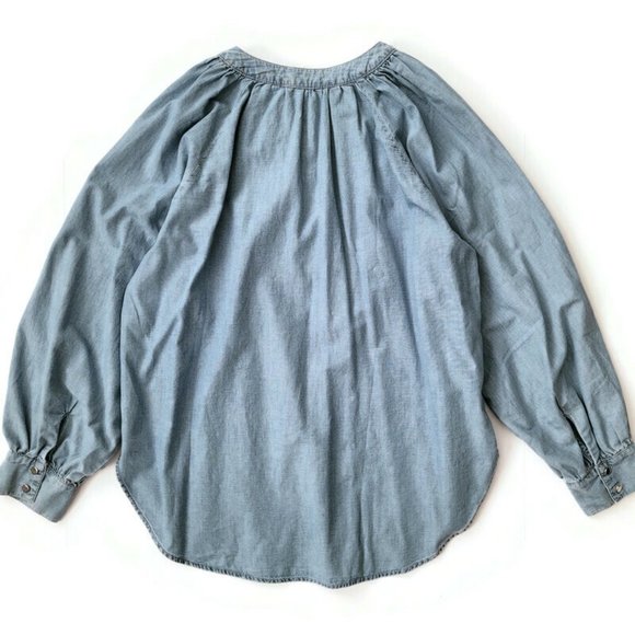 Mango MNG Peasant Blouse Top Shirt Long Sleeve NEW - Picture 3 of 8